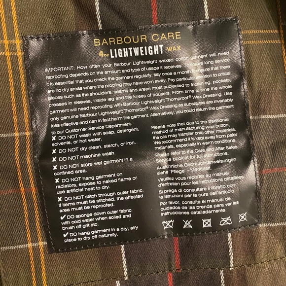 Barbour Size Large Waxed Jacket - Picture 4 of 9